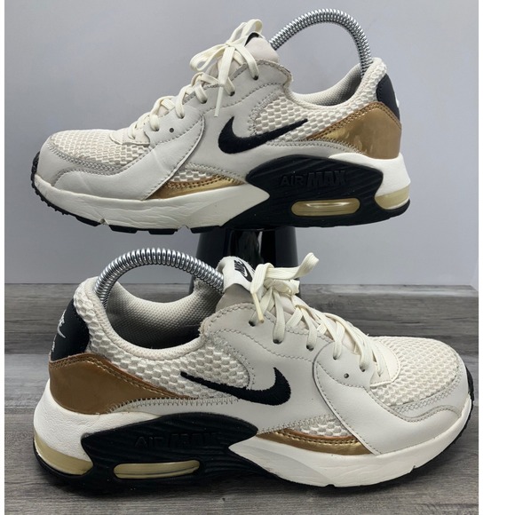 Nike Shoes - Nike Air Max Excee Womens 8.5 Sail Black Metallic Gold Sneakers DZ2619-001